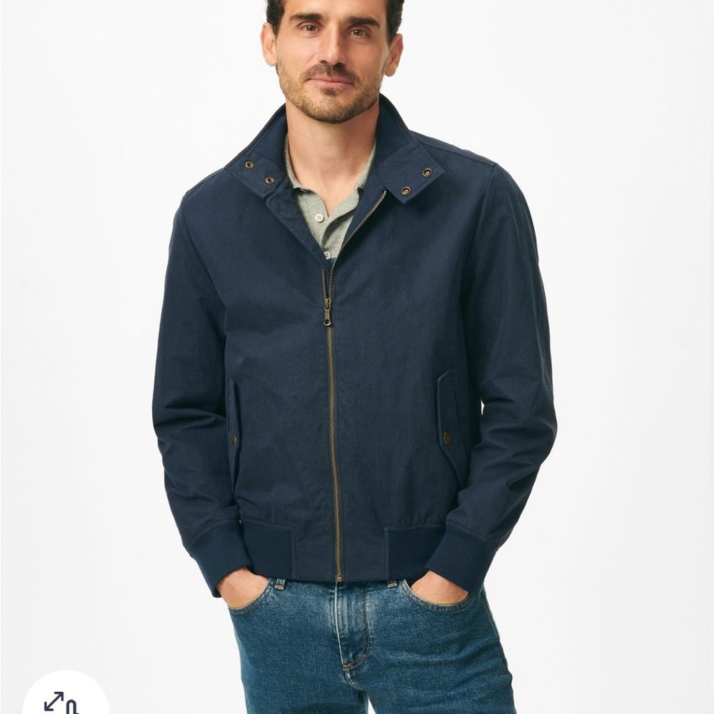 Brooks Brothers Harrington Jacket in Cotton Blend Size L Olive Green color